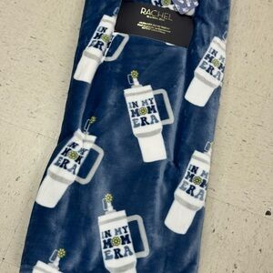 Rachel Blue Blanket with Fun Print